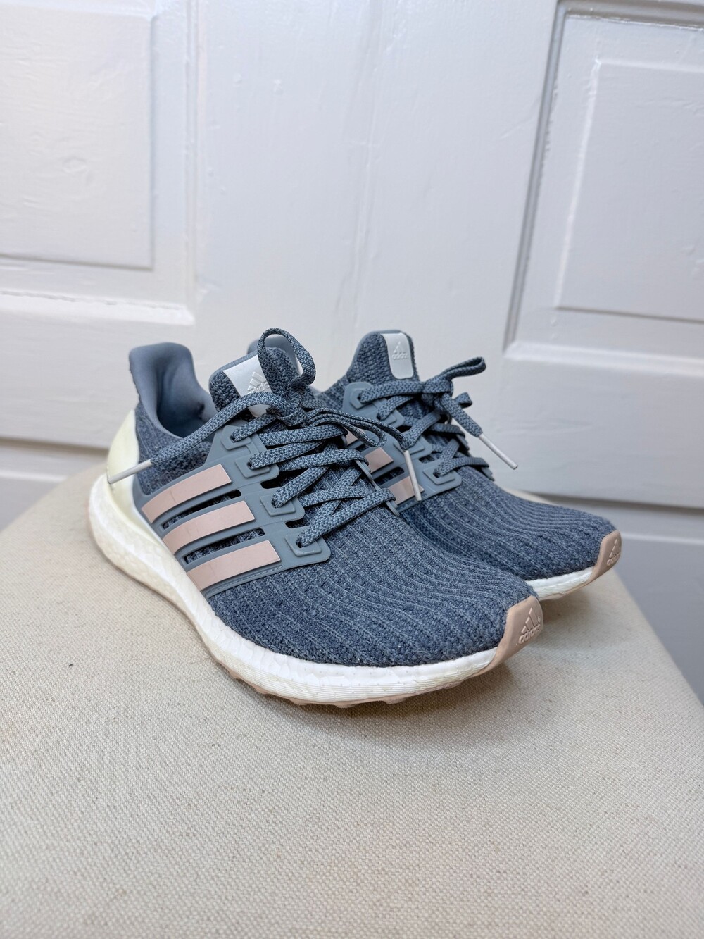 Adidas Ultraboost Blue Gray Sneakers Womens Size 6.5